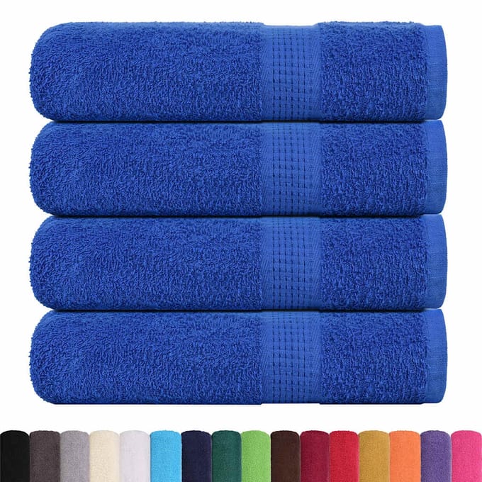 vidaXL - Douchehanddoeken - FROGN - 4 - st - 70x140 - cm - 360 - g/m² - blauw