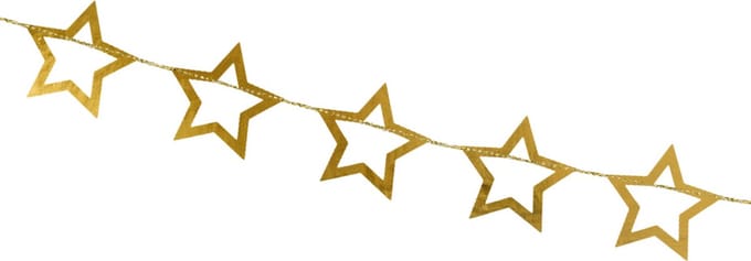PARTYDECO - Sterrenslinger goud 3 m