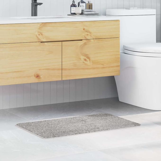 vidaXL - Antislip - Badmat - Grijs - 50 - x - 80 - cm - PP