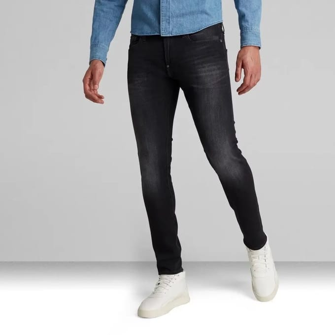 G-STAR Revend Skinny Heren Jeans - medium aged faded