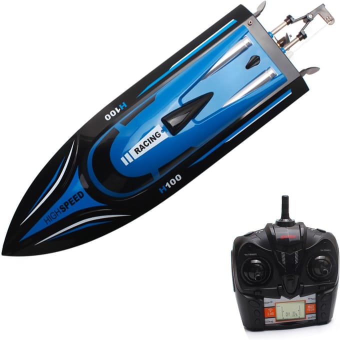 Skytech H100 2.4G afstandsbediening 180° Flip 20KM/U hoge snelheid elektrische RC-boot met laagspanningsalarmfunctie blue