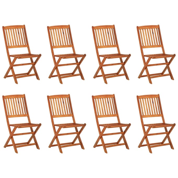 vidaXL - 9-delige - Tuinset - 180x90x75 - cm - massief - acaciahout