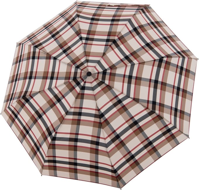 doppler Paraplu Carbonsteel Duomatic Magic Karo Beige