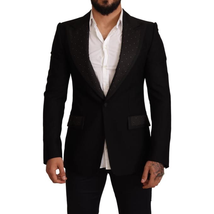Dolce & Gabbana Mannen Zwart Wollen Slim Fit Jas Blazer Jas