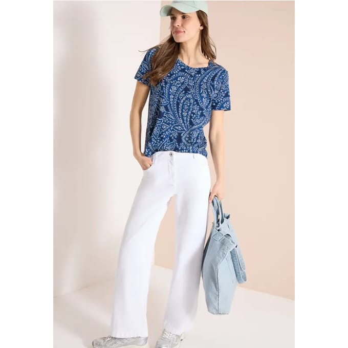 Shirt met ronde hals en minimale opdruk