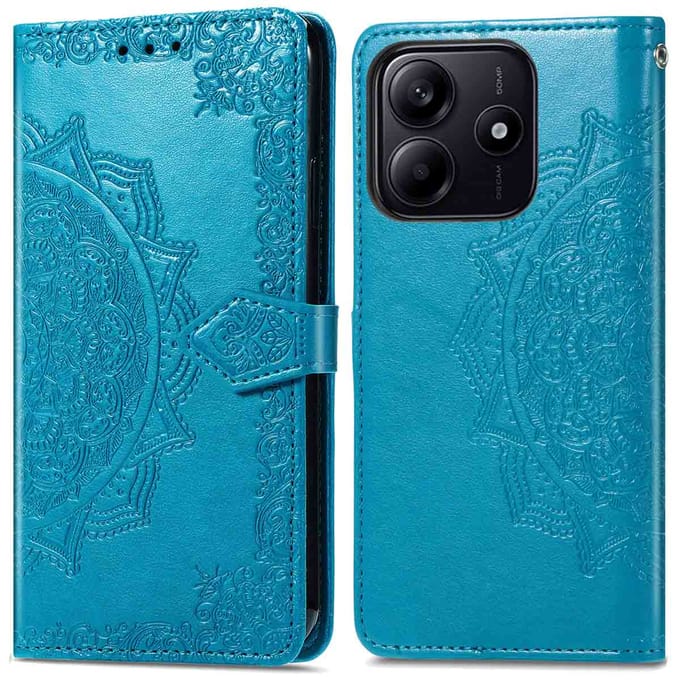 imoshion Hoesje - Geschikt voor Xiaomi Redmi Note 14 5G - Mandala Bookcase - Turquoise