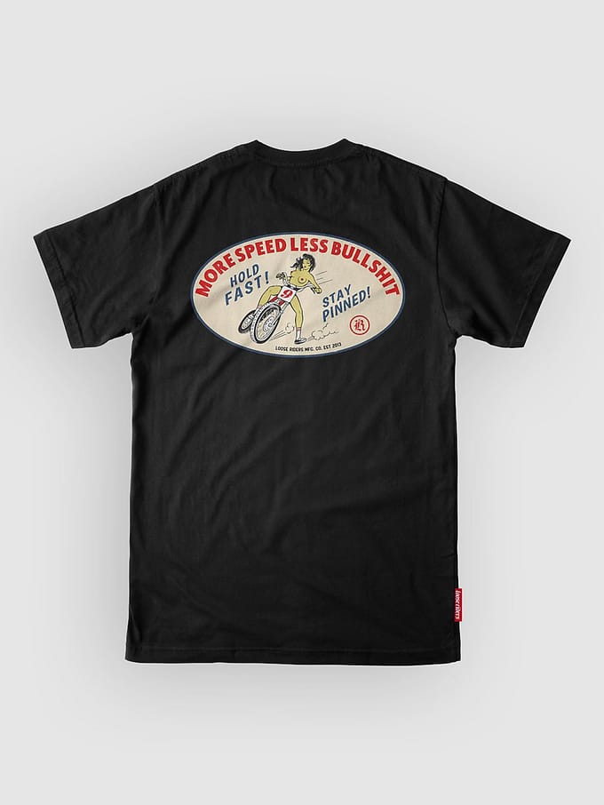 Loose Riders More Speed Tech Tee zwart