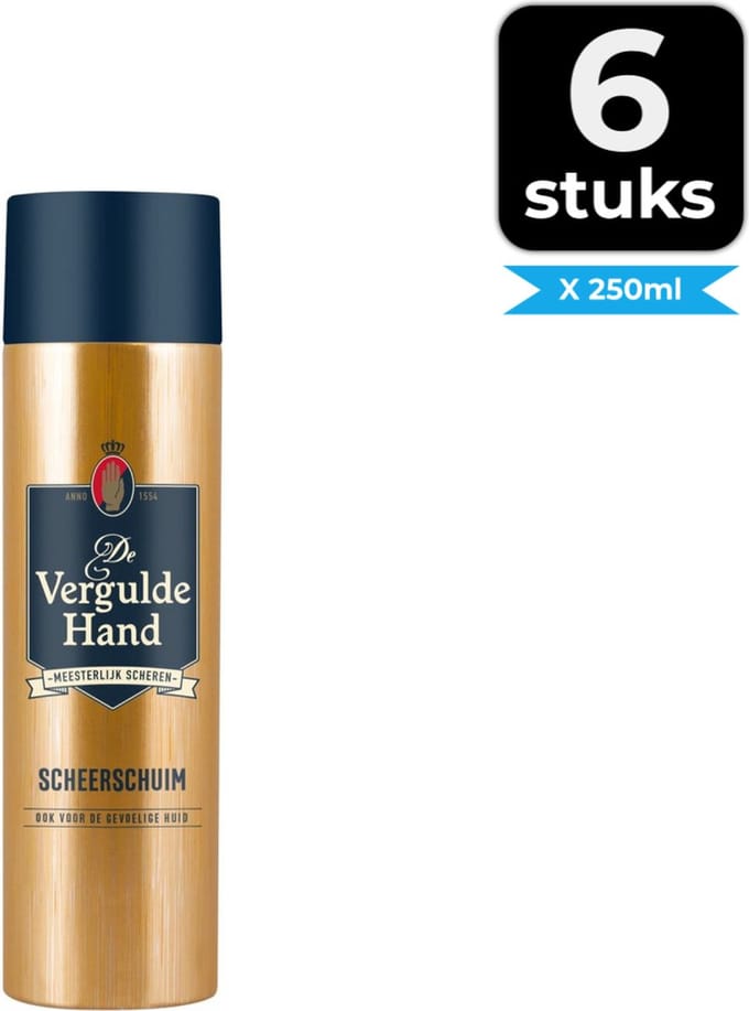 De Vergulde Hand Scheerschuim 250 ml - Voordeelverpakking 6 stuks