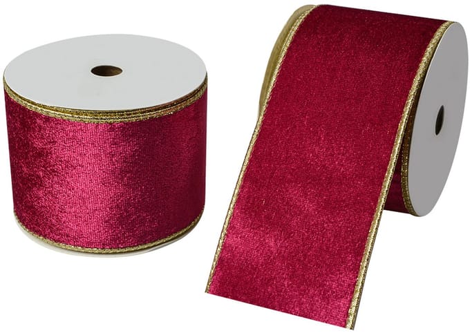 Clayre & Eef Decoratie Lint 63 mm x 5 m Roze Synthetisch