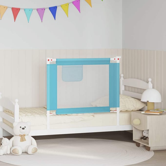 vidaXL Bedhekje peuter 90x25 cm stof blauw