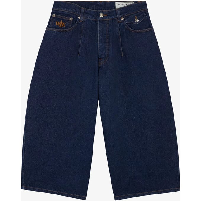 Dark Blue Denim Ballon Shorts