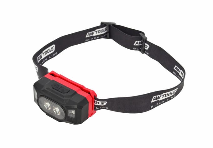 AWTools Black Line - LED Hoofdlamp - Powerbank - USB - 150 Lumen