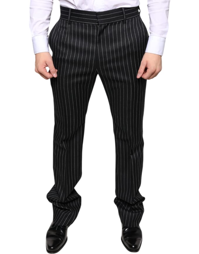 Klassiek Pasvorm Pinstripe Broek