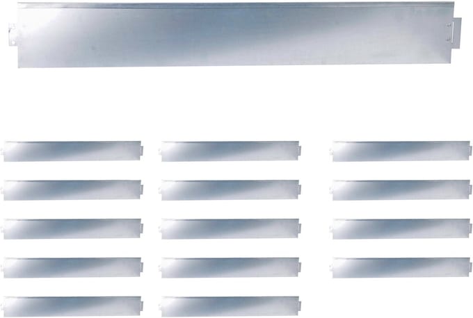 Borderrand - set van 15 - 15 x 100 cm - flexibel - staal