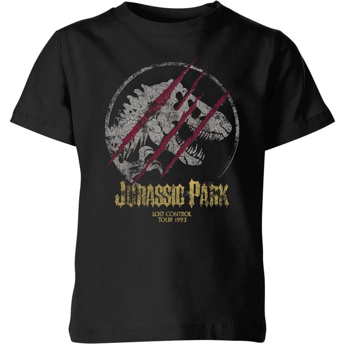 Jurassic Park Lost Control Kids' T-Shirt - Black - 122/128 (7-8 jaar)