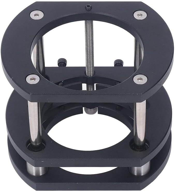 Router Lift Platform - Milling Lift - Woodworking - 4 Claw Grip - 51mm Clamping - Black