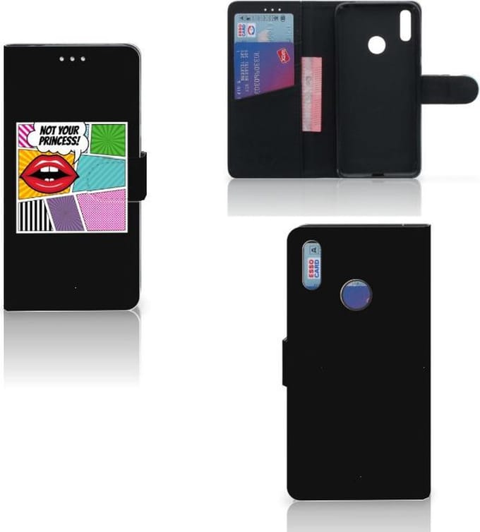 Huawei Y7 (2019) Wallet Case met Pasjes Popart Princess