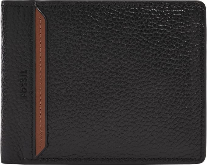 FOSSIL portemonnee Huntington Passcase Wallet Black zwart