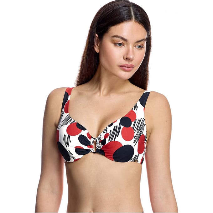 Dames Verstevigende Bikinibovenstuk met V-hals W260832