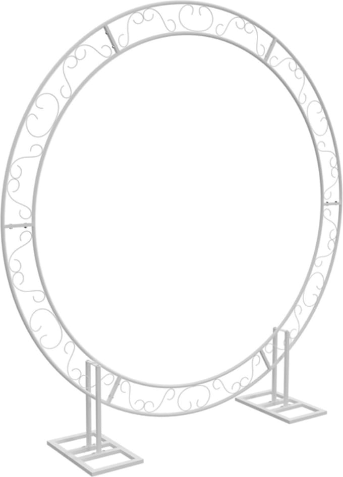 Bruiloft Decoratie - Rond Backdrop Frame - Rozenboog - Witte Versiering Accessoires