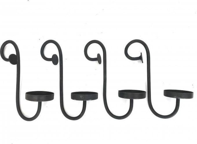 Kaarsenhouder, set van 4 H20  - retro - trendy