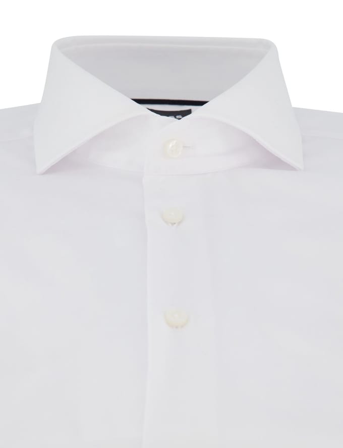 Slim fit zakelijk overhemd van puur katoen