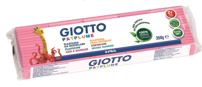 Giotto brood van 350 gram zachte Patplume klei - Roze