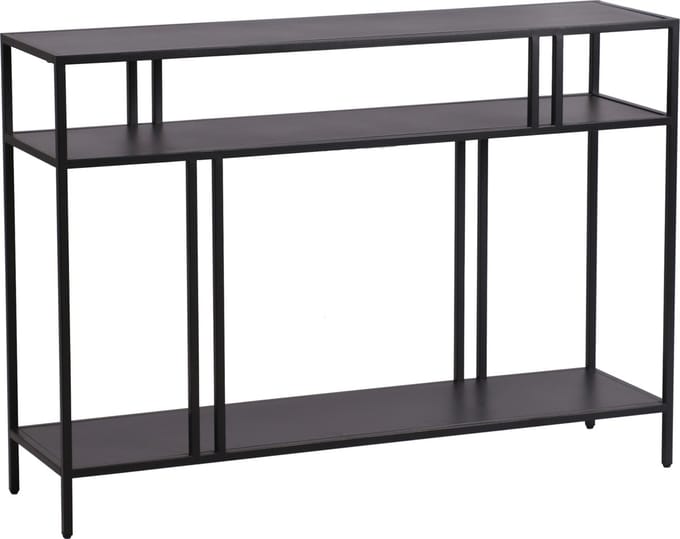 Console tafel Kumlinge metaal 78x110x30 cm zwart [en.casa]