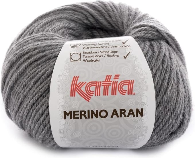 Katia Merino Aran - 69 grijs - Merinogaren