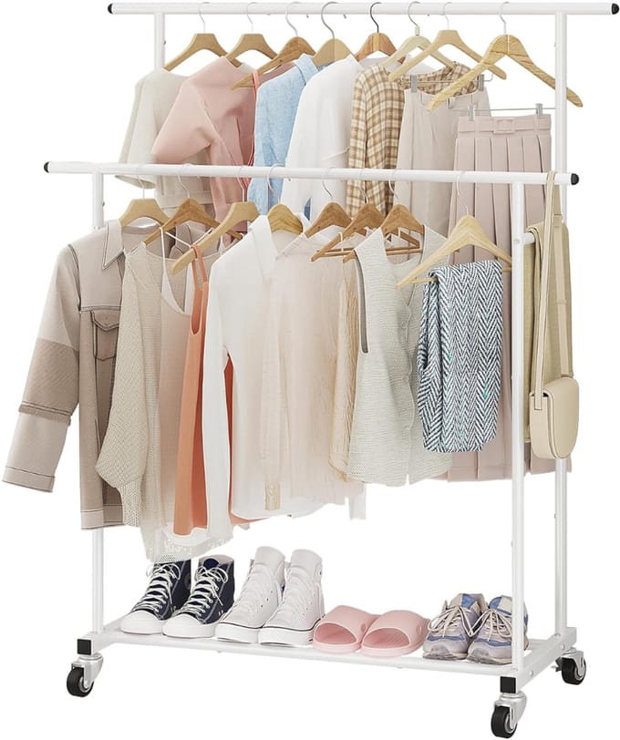 Kledingrek Metaal - Kledinghangers - Dressboy -Wit