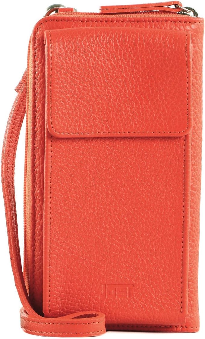 JOST Telefoontasje Portemonnee Vika Pouch Apricot Lichtrood