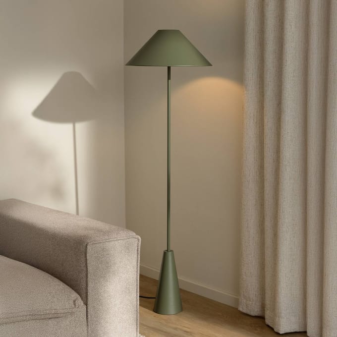 Globen Lighting vloerlamp Cannes, groen, metaal, 140 cm