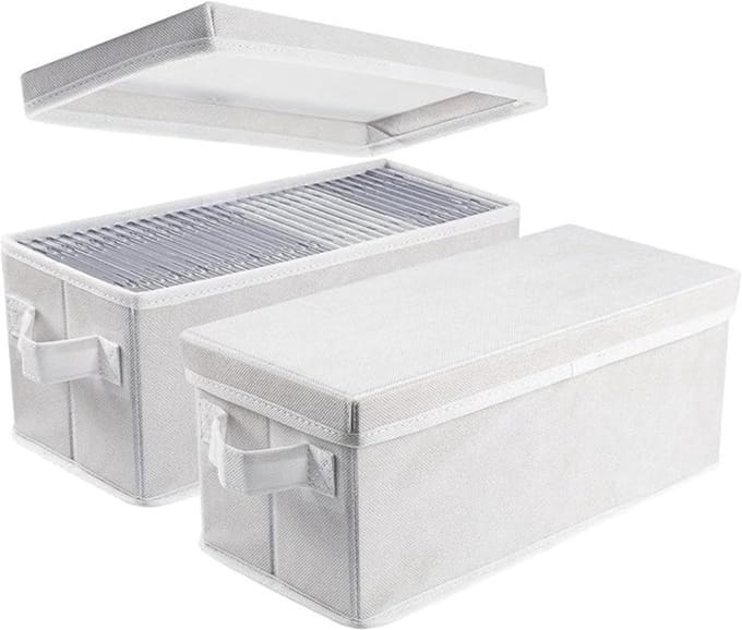 TIM® Cd Opbergdoos - Cd Opbergsysteem - Cd Koffer - Wit - 34cm x 15cm x 14cm