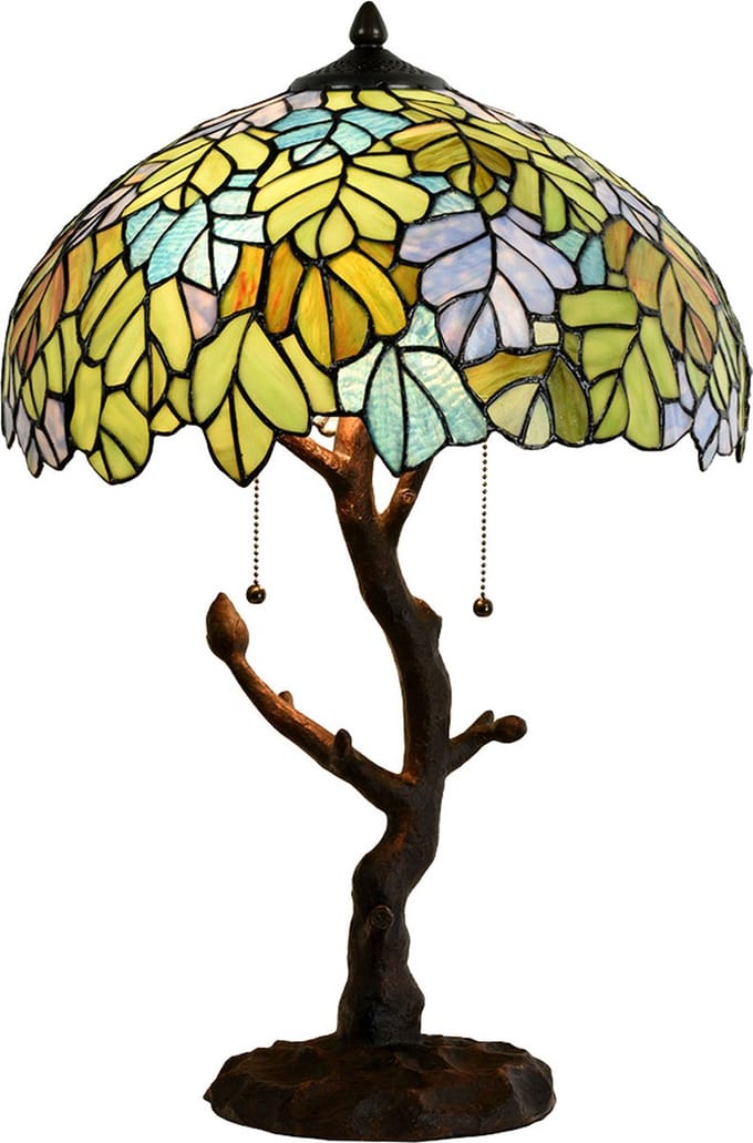 Lumilamp Tiffany Tafellamp Ø 40x60 cm Groen Glas