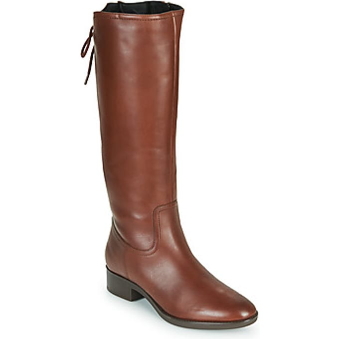 Geox D Felicity Lederen Dames Bruine Laarzen
