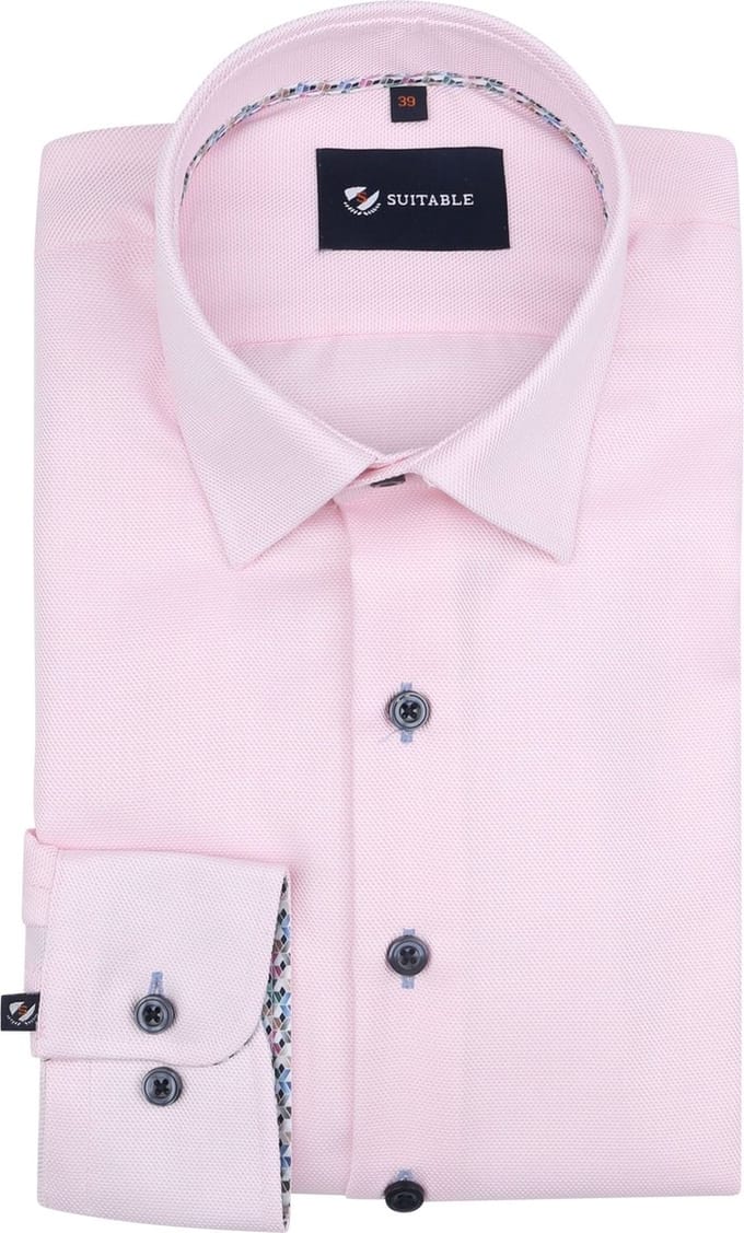 Suitable Overhemd Oxford Roze - Maat 39 - Heren - Overhemden Formeel