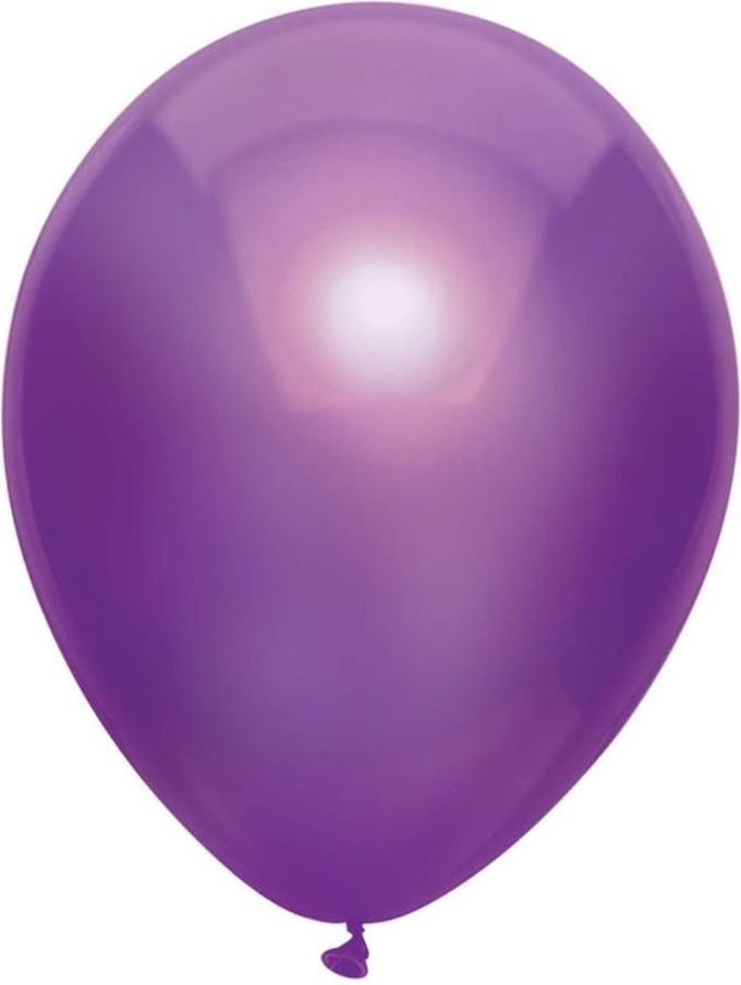 Metallic Ballonnen Paars : 100 Stuks