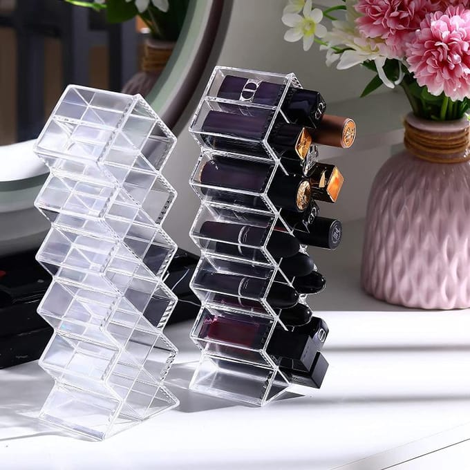 Étui de rouge à lèvres organisateur clair brillant à lèvres forme de poisson tour présentoir boîte de rangement maquillage cosmétique blanc