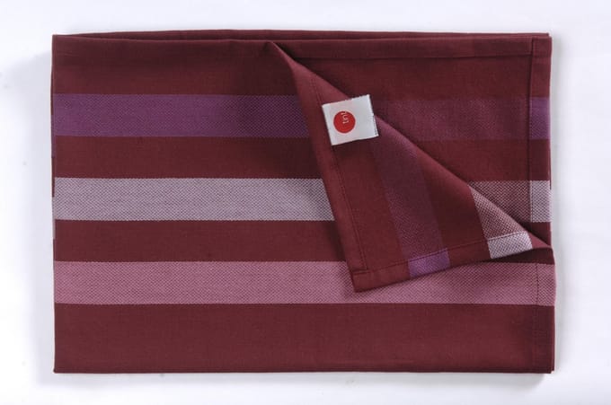 TINT BANDE RAYE SATIN TAFELLOPER 50X150 PRUNE/PLUM