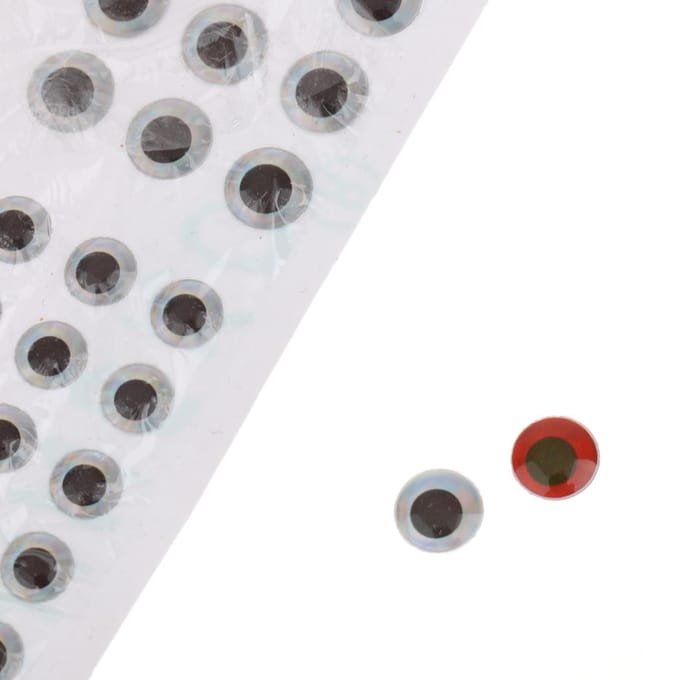 183 stuks gemengde maat 3/4/5/6mm viskunstaasogen voor vliegbinden jigs knutselpoppen white