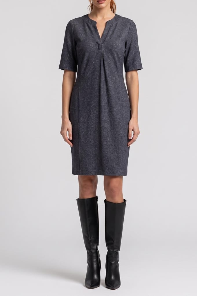 Studio Anneloes Short Sleeve Simplicity Dresss Grey Größe: S | Blusenkleider Outlet | Damen | Grau