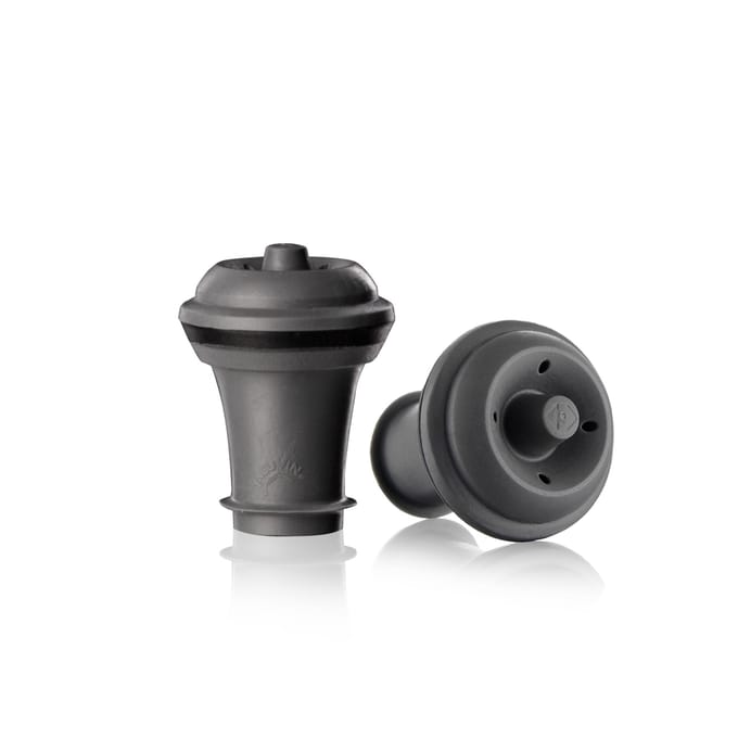 Vacu Vin Wijnstoppers Set van 2 – Reserve Afsluitdoppen voor Wine Saver – Grijs