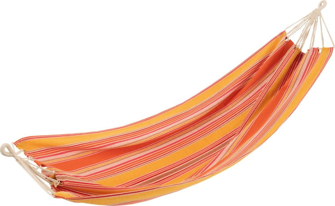J-Line hangmat Strepen - katoen/polyester - oranje/mix