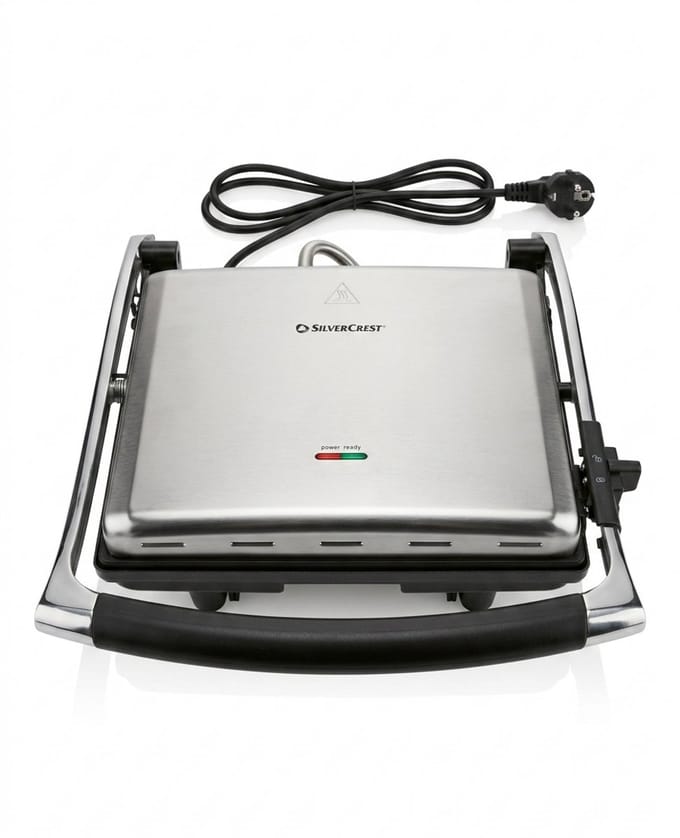 SILVERCREST KITCHEN TOOLS 2-in-1 grill - paniningrill en contactgrill - 2000W