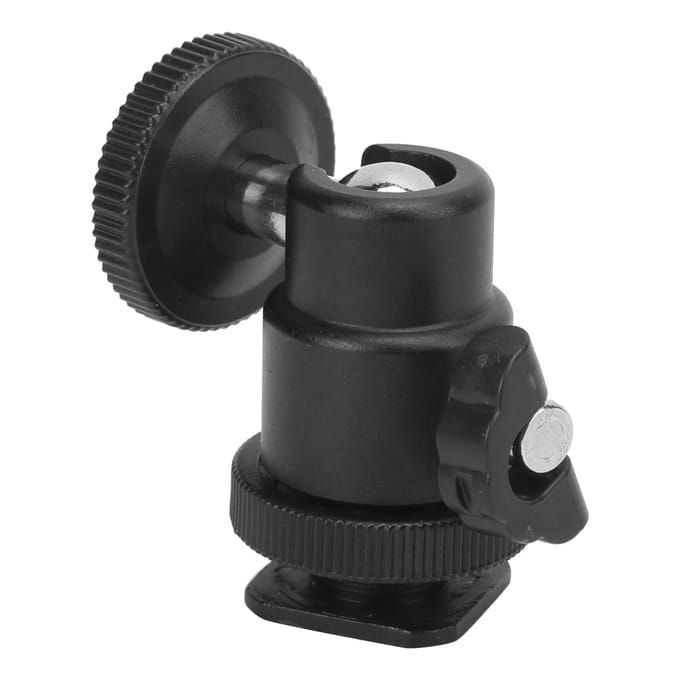 Mini Rotule Avec Vis 1/4 Pouce Prise de Vue Verticale 90 degrés Rotule Métallique Portable black