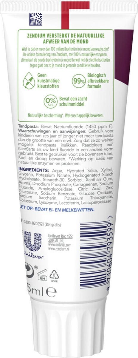 Zendium Tandpasta Sensitive - 75 ml