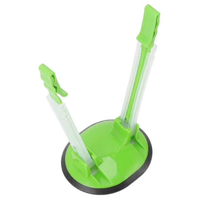 4 stuks Plastic Zakhouder Rek Handsfree Vrieszakken Houder Standaard met Antislip Basis voor Keuken green