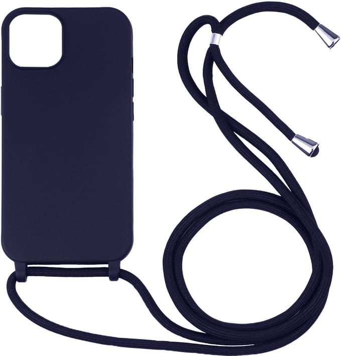 Hoesje geschikt voor iPhone 16e - Backcover - Koord - Softcase - Flexibel - TPU - Paars