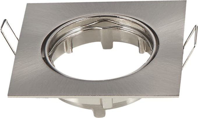 Inbouwframe 82mm x 82mm | vierkante kantelbare inbouwspot RVS | boorgat Ø 74 mm