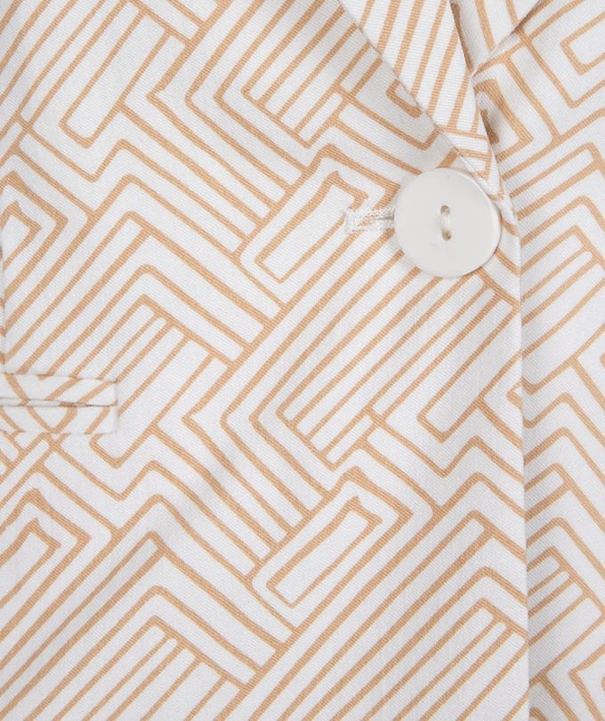 Blazer stretch square stripe print 180